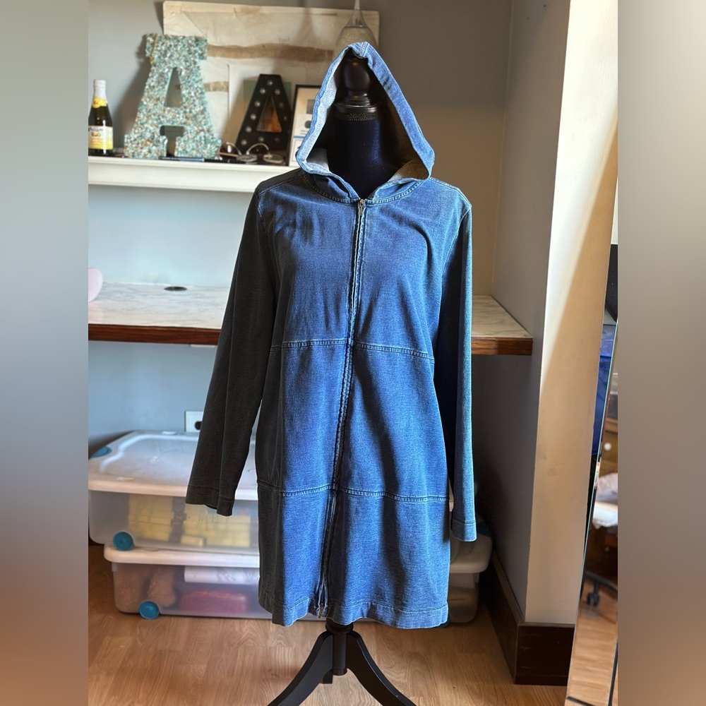 Zip up Jean cover up/ dress